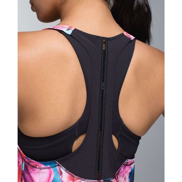 LULULEMON Lightened Up Singlet Size 6 Secret Garden / Black - Picture 7 of 11